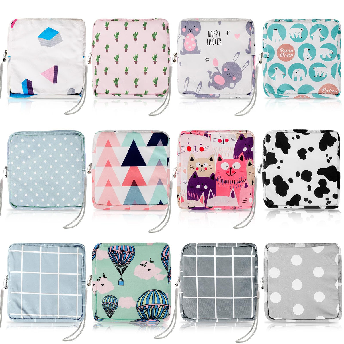 Paterr sac-rangement-protections-hygieniques-12-pochettes, rangement discret et hygiénique.
