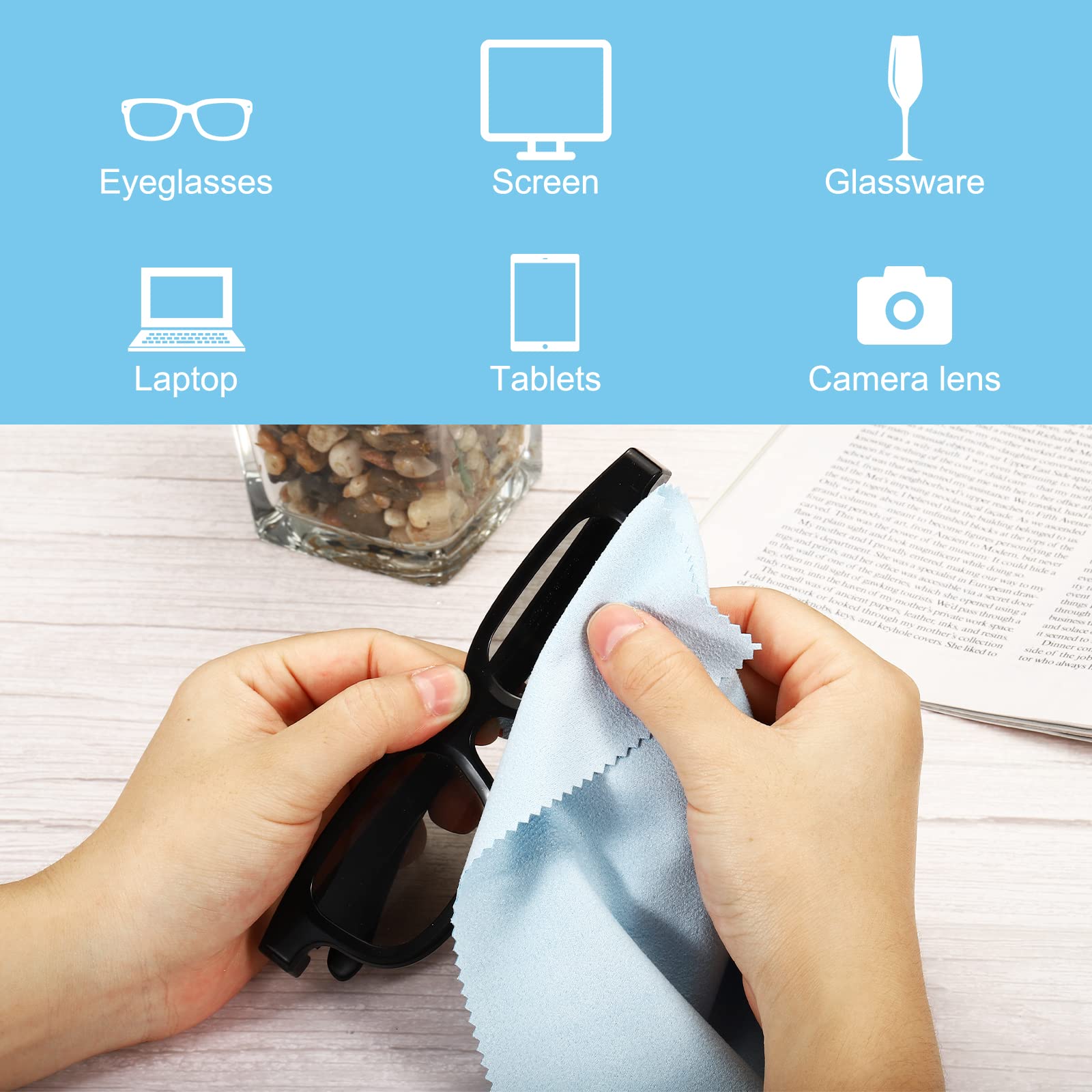 PATIKIL chiffon doux suede – sûr pour lunettes délicates