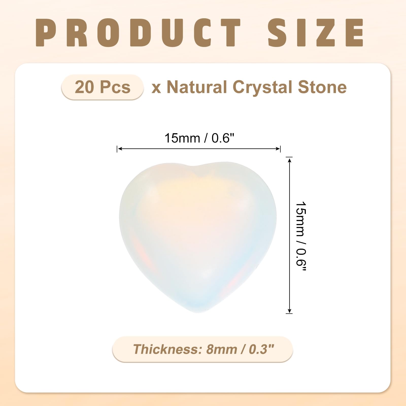 PATIKIL cristal opalite, surface polie et toucher lisse pour la détente