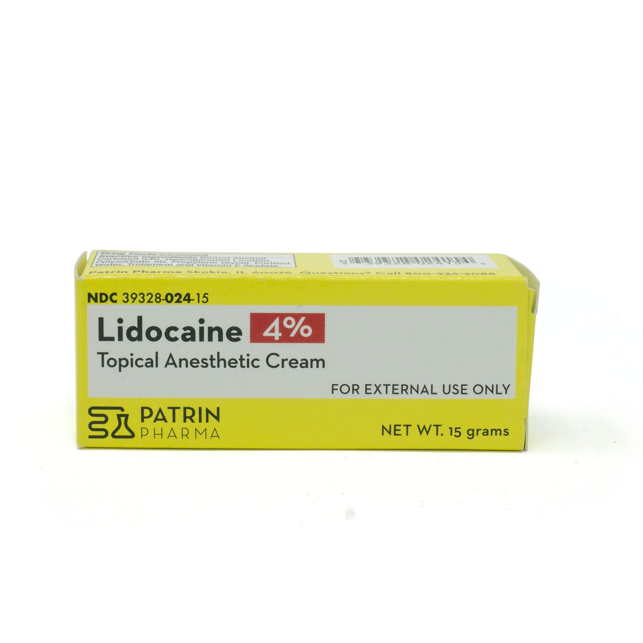 Patrin Pharma Lidocaine 4% crème: application peau rapide sur éraflure
