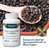 Pattern Wellness Ashwagandha Complex - mise en scène légère, rituel bien-être.