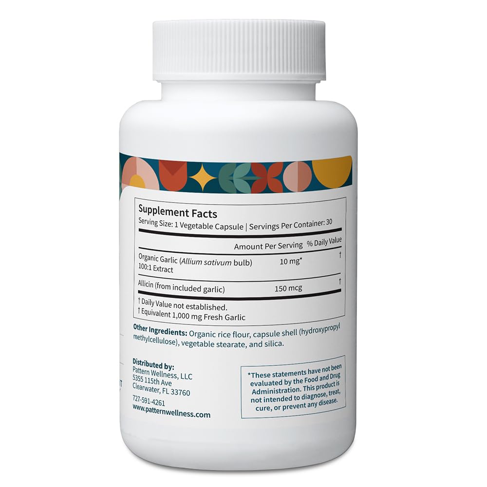 Pattern Wellness Gelules ail bio soutien immunitaire potentiel.