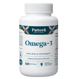 Pattern Wellness Omega-3, bouteille de gélules, soutien potentiel au cerveau