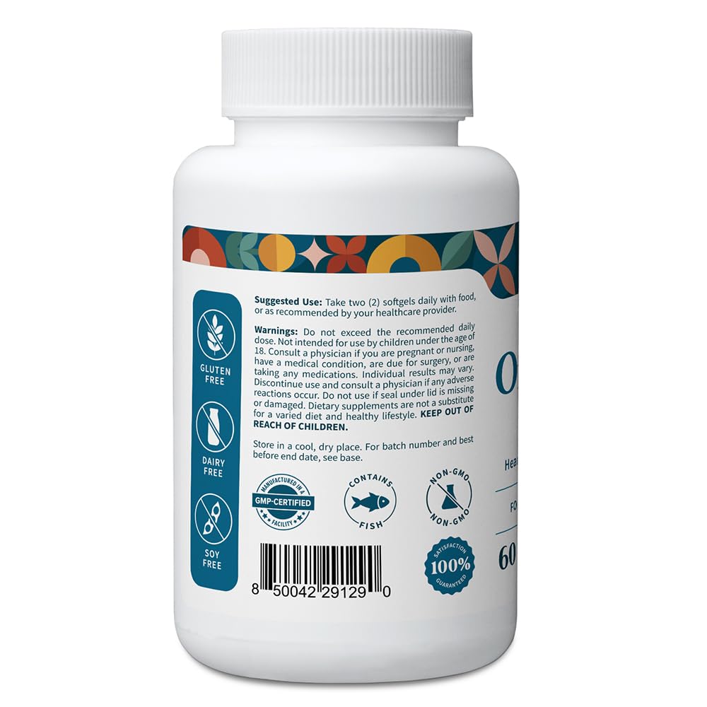 Pattern Wellness Omega-3, gélules en train d’être versées, soutien potentiel pour le cœur et la mobilité