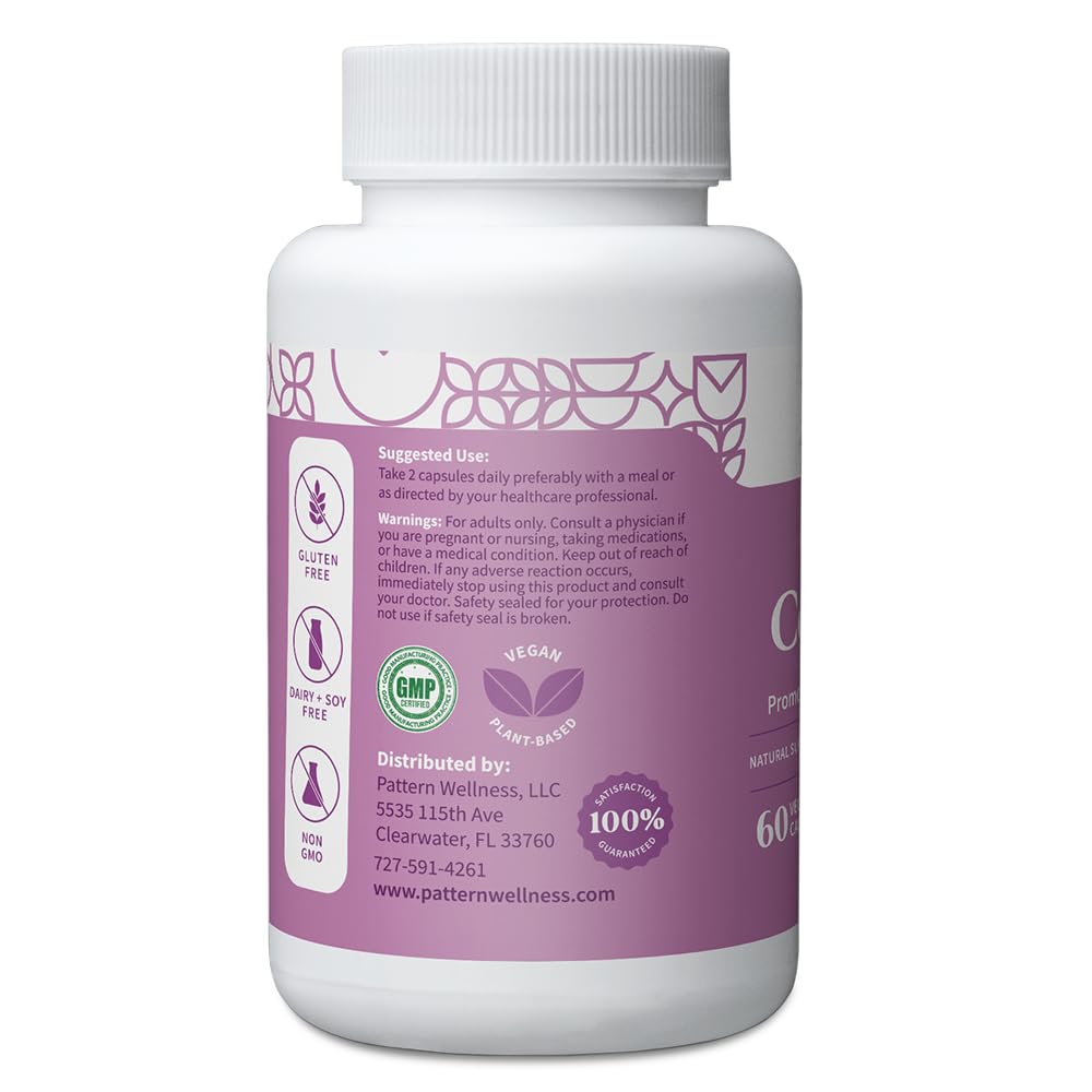 Pattern Wellness PMS Complex: capsules vegan faciles à intégrer dans votre routine quotidienne.