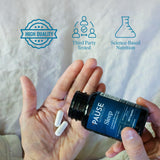 The 'Pause Life Sommeil — étiquette lisible présentant le dosage par portion