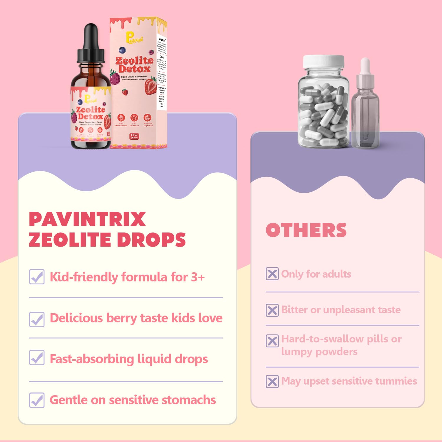 Pavintrix Zeolite Détox – emballage vegan et sans OGM