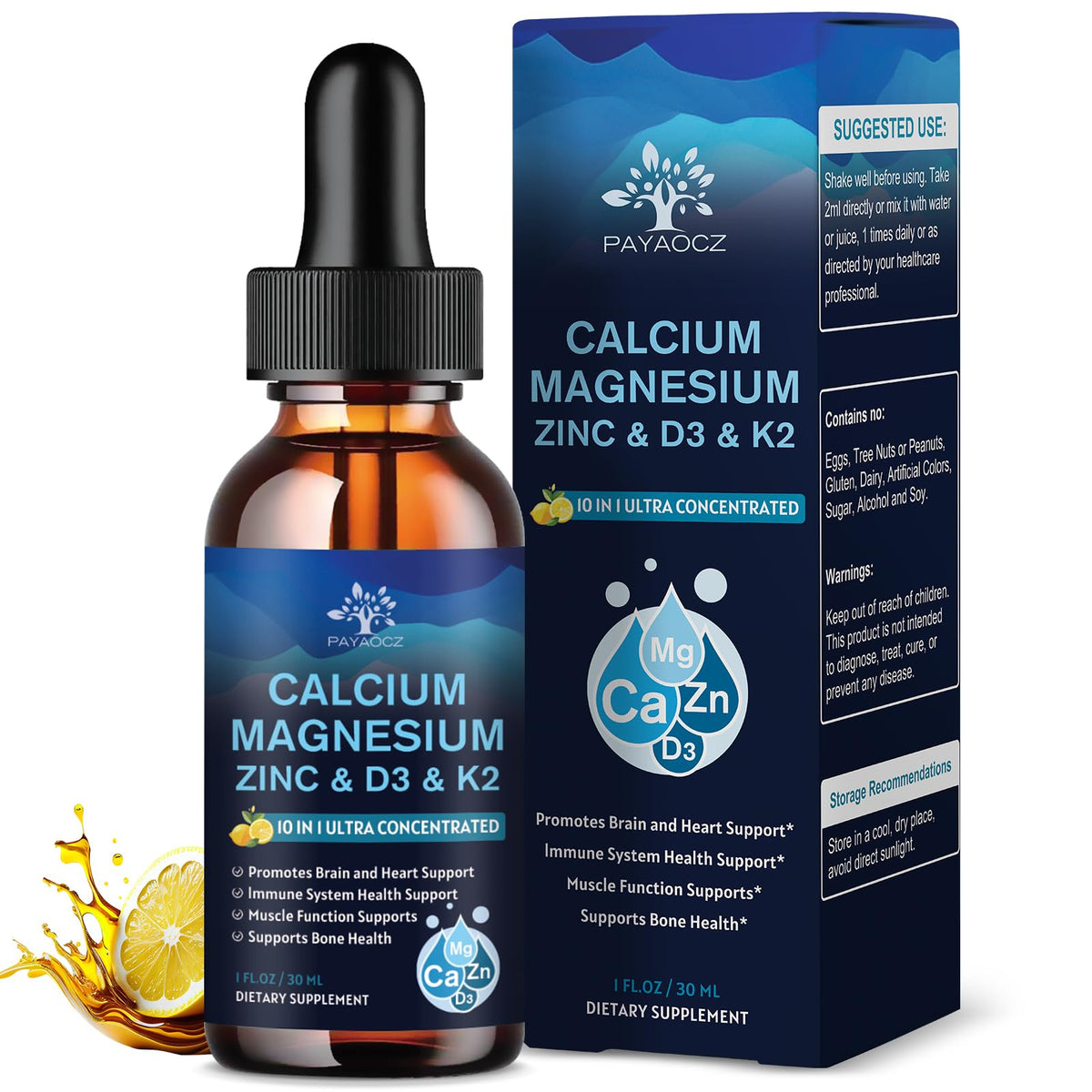 Gouttes PAYAOCZ en bouteille pour soutien osseux et immunitaire.
