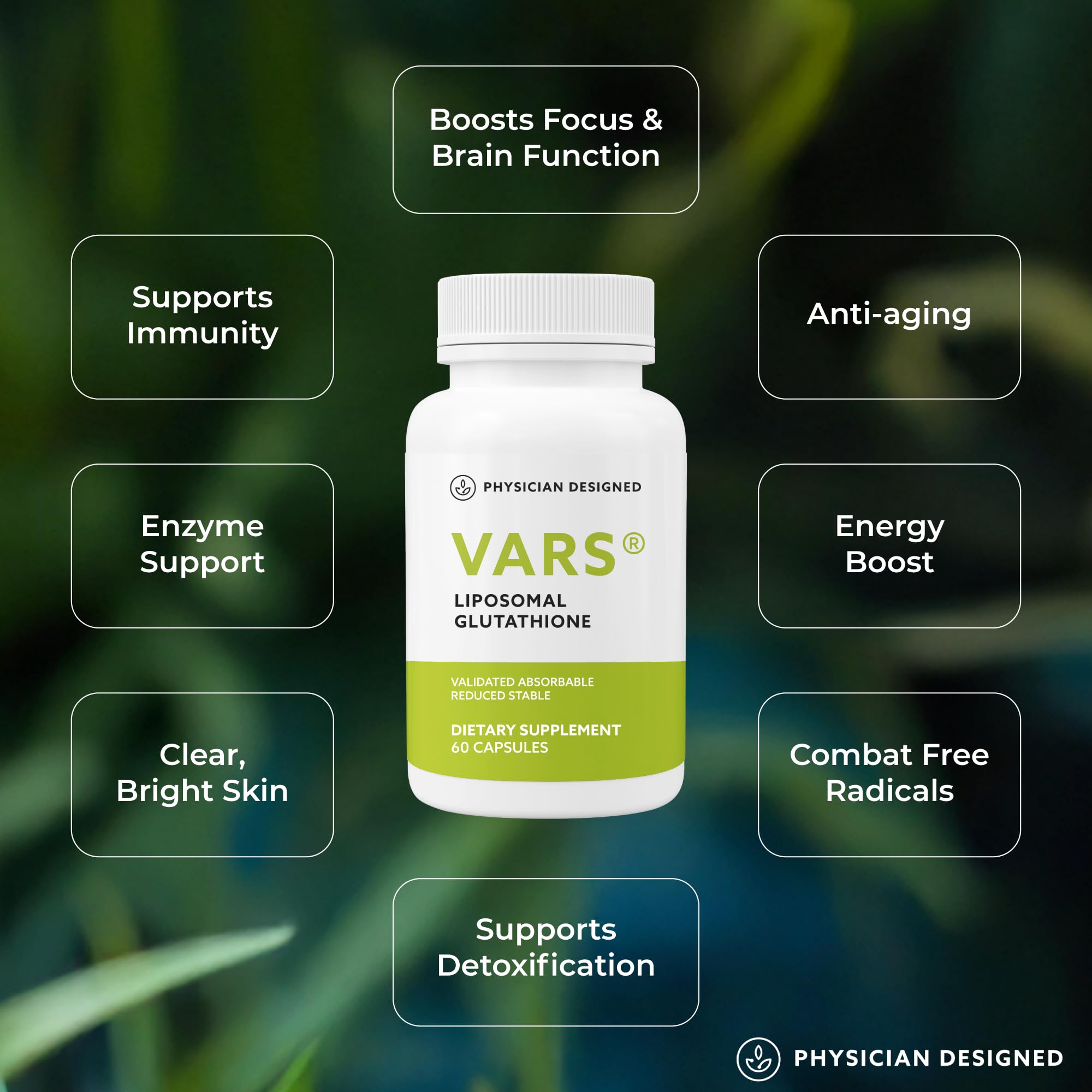 PD VARS absorption glutathion liposomal, absorption supérieure soutenant detox et immunité