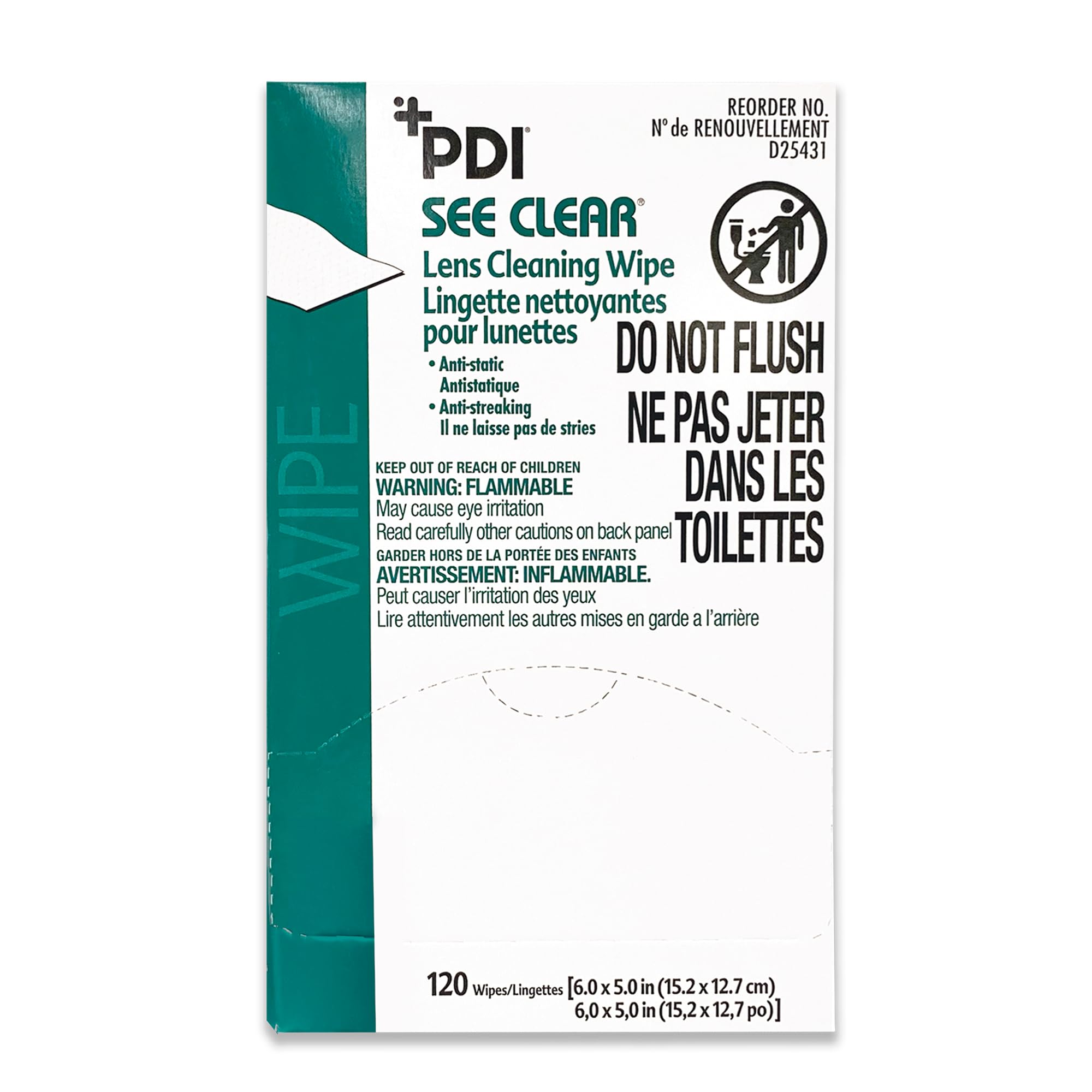 Lingettes See Clear anti-statique et anti-traces pour surfaces délicates.