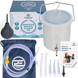 PE Premium Enema, seau inox 304 de 2 litres, hygiène fiable pour vos séances.