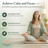 Gélules Peaceful Mind Centers d’ashwagandha en gros plan.