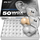 Peace&Quiet bouchons cire Sommeil – emballage de 50 bouchons pour réduire les nuisances sonores.