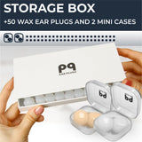 Peace&Quiet bouchons cire Sommeil – demi-bouchon réglable pour oreilles plus petites et meilleur ajustement.