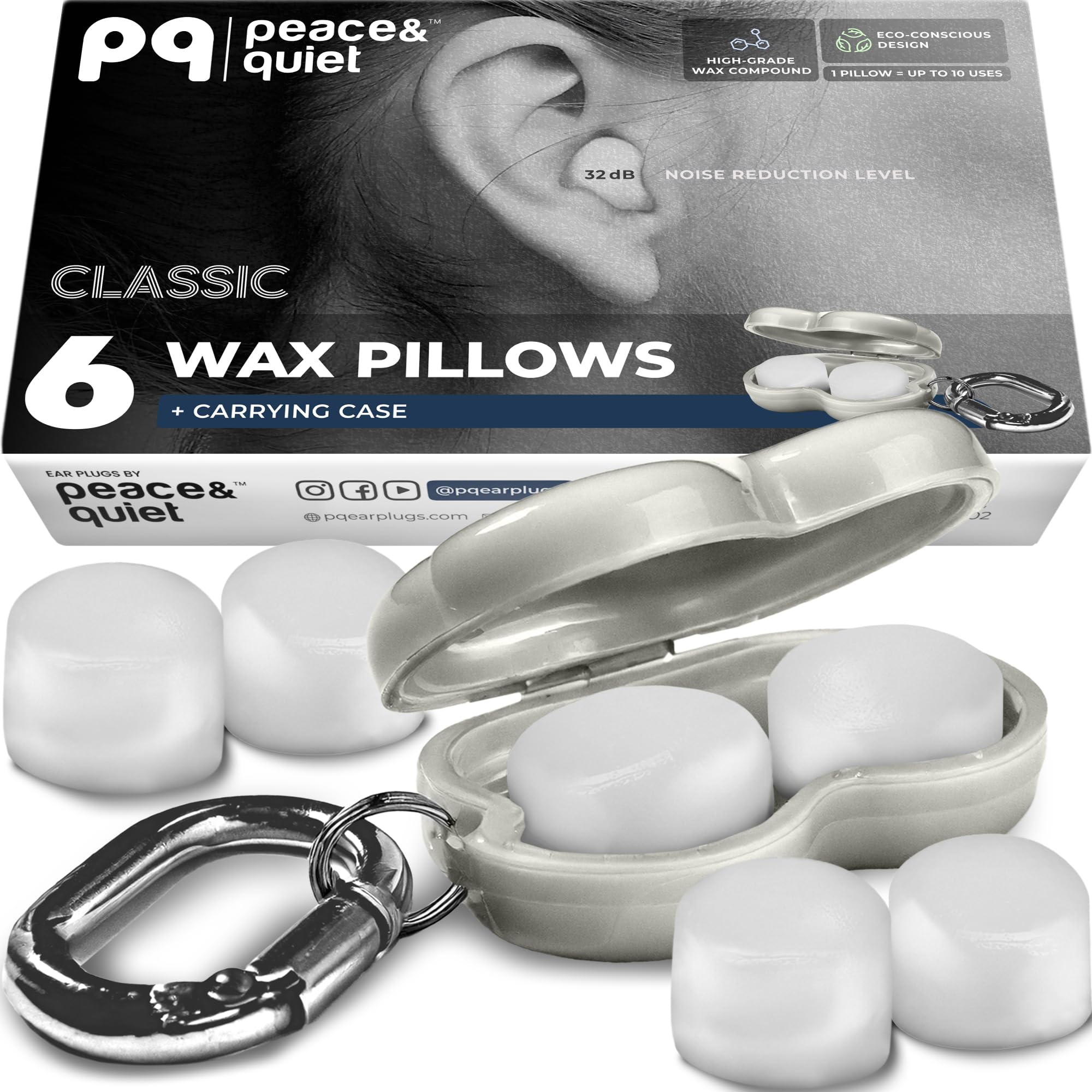 Peace&Quiet bouchons d’oreille en cire pour dormir et calmer les bruits.