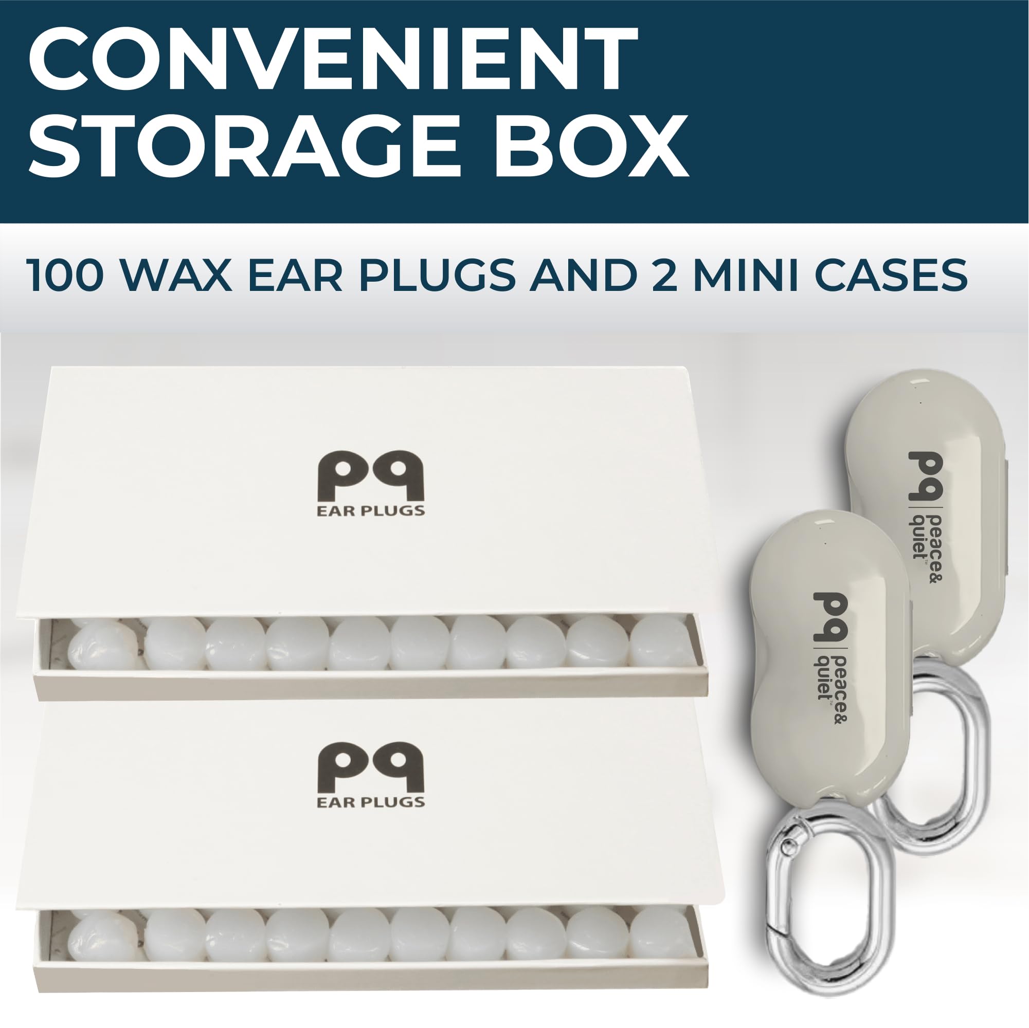 Peace&Quiet PQ100 bouchons pour la nage, protection contre l’eau pendant la baignade