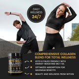 Absorption améliorée grâce au collagène hydrolysé Peacock Max Keto Multi Collagen Peptides.