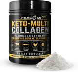 Peacock Max Keto Multi Collagen Peptides – Bouteille pratique pour usage quotidien et beauté.