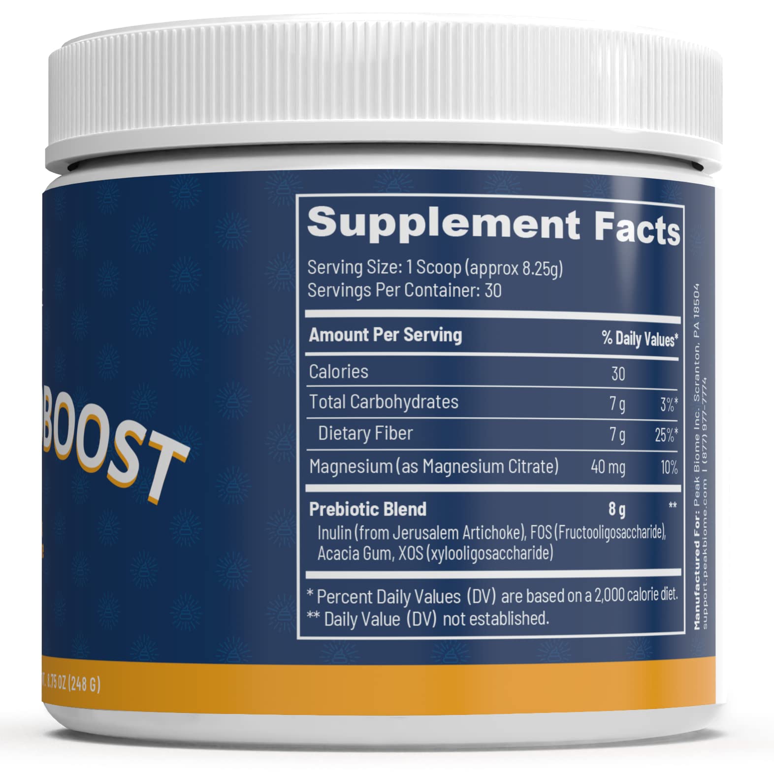 Peak BioBoost: boîte de six mois pour une routine digestive durable.