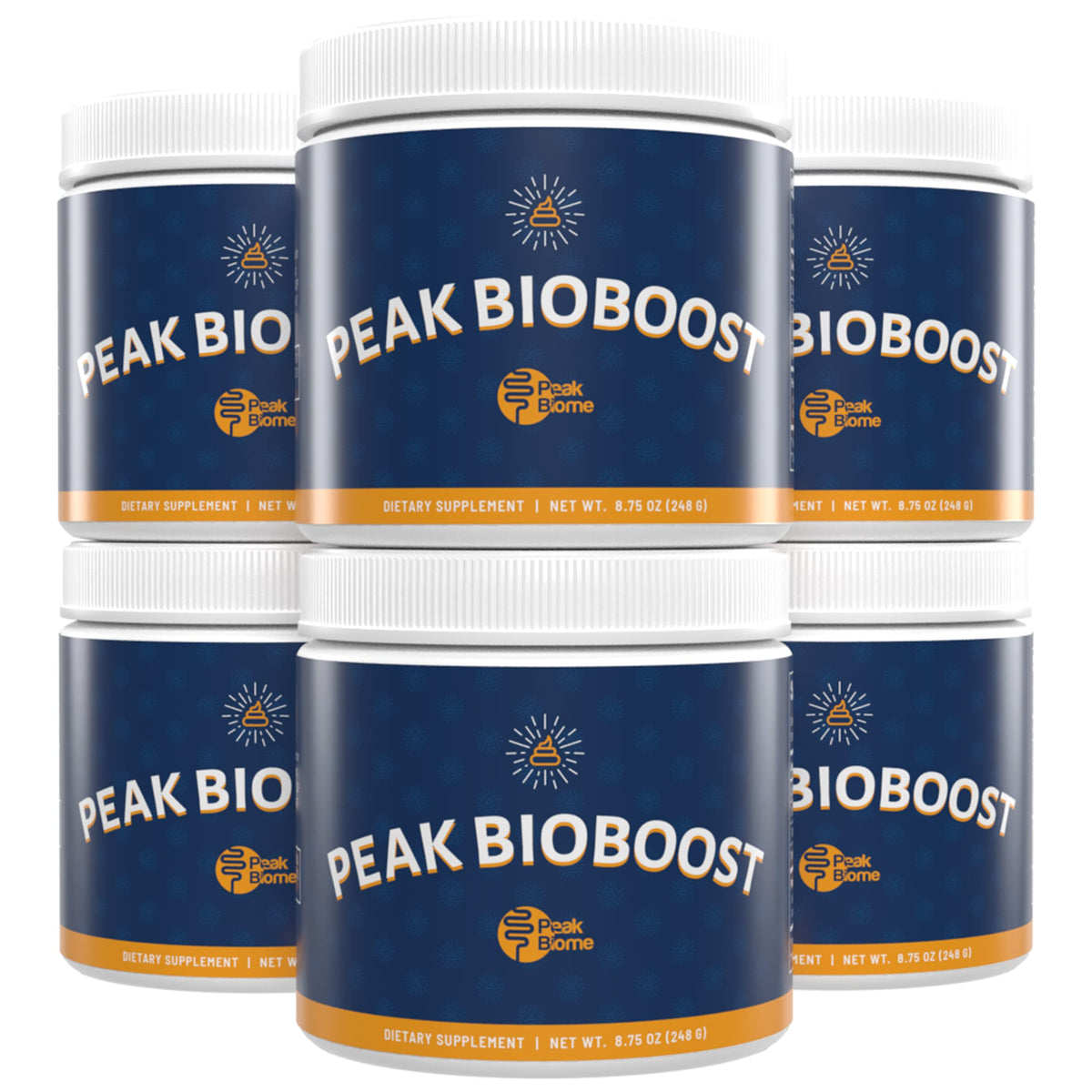 Peak BioBoost: poudre prébiotique sans arôme se mélange facilement dans vos boissons.