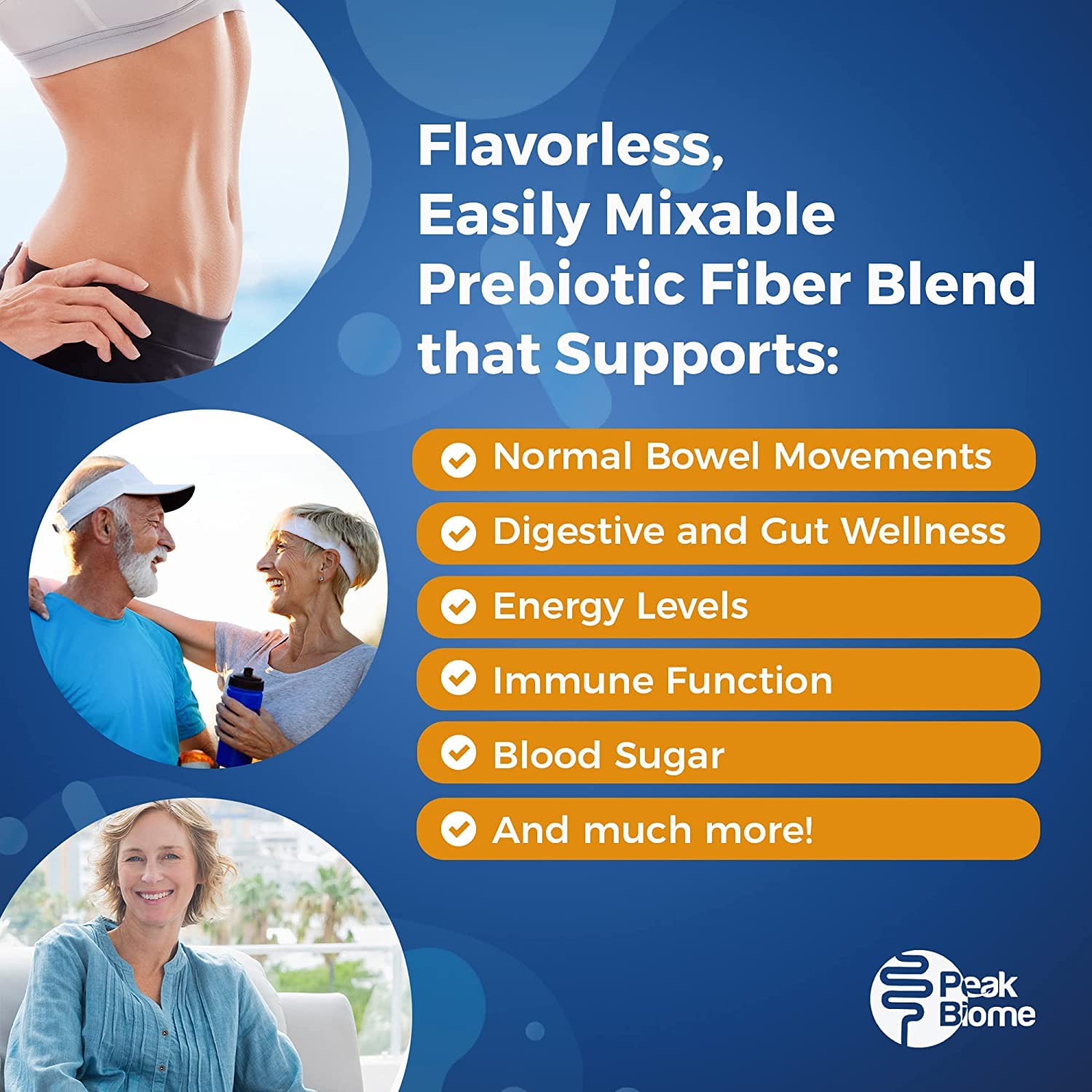Peak BioBoost: utilisation quotidienne discrète, compatible sans gluten et sans lactose.