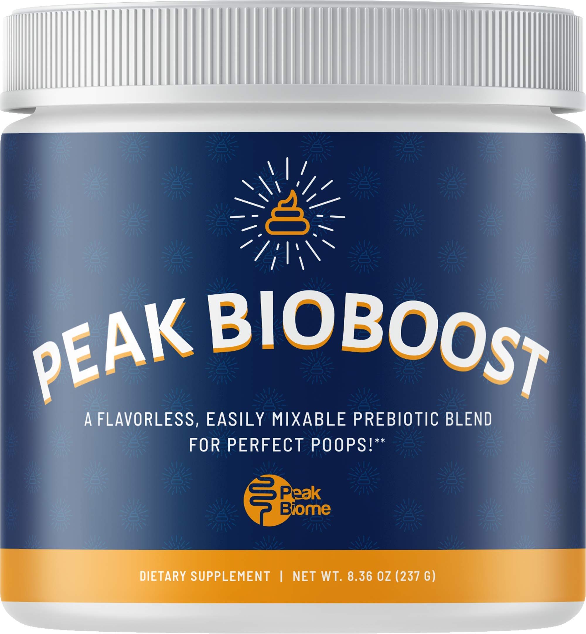 Peak Biome Peak BioBoost – bouteille avec doseur, pratique pour un apport prébiotique quotidien.