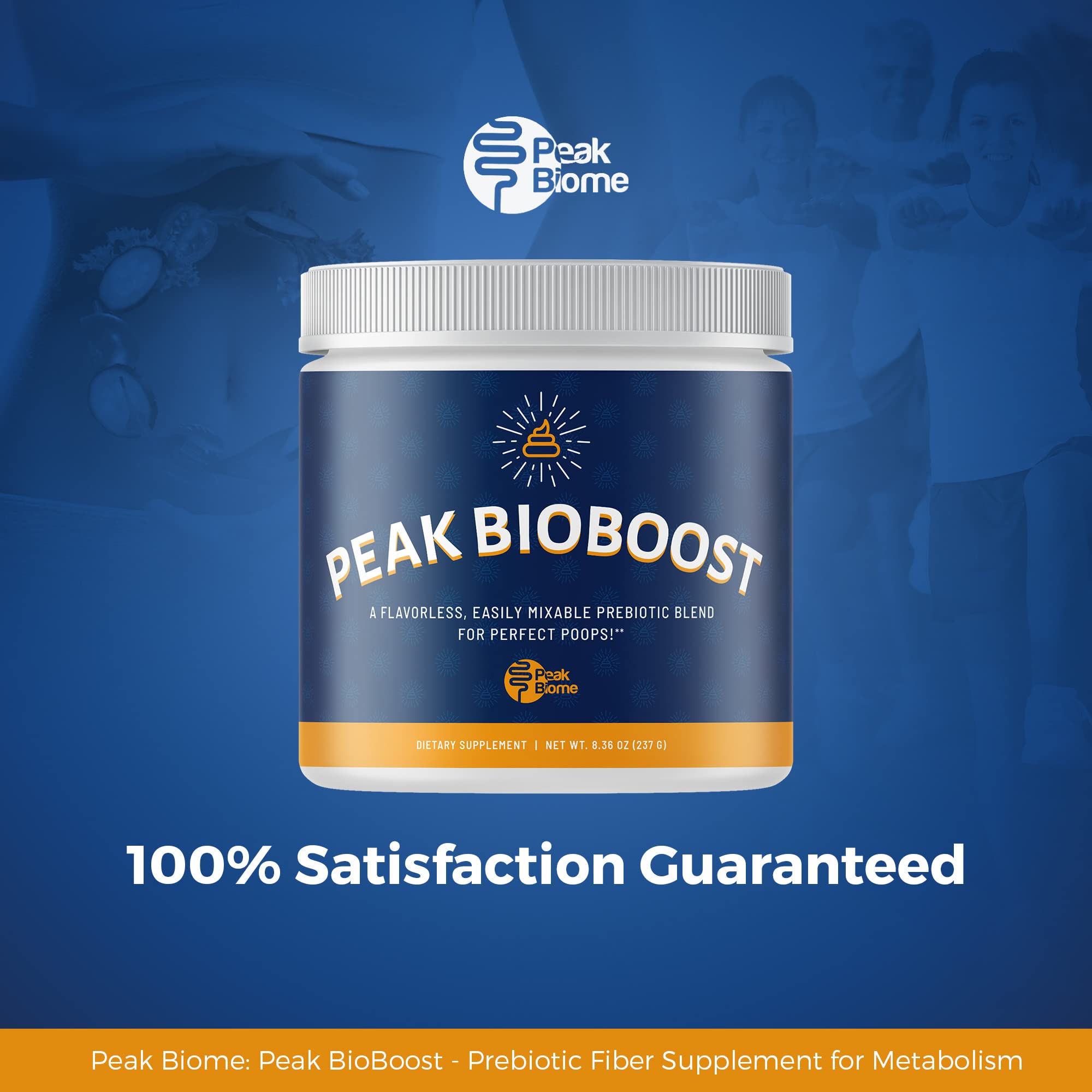 Peak Biome Peak BioBoost – scène familiale suggérant bien-être digestif et énergie.