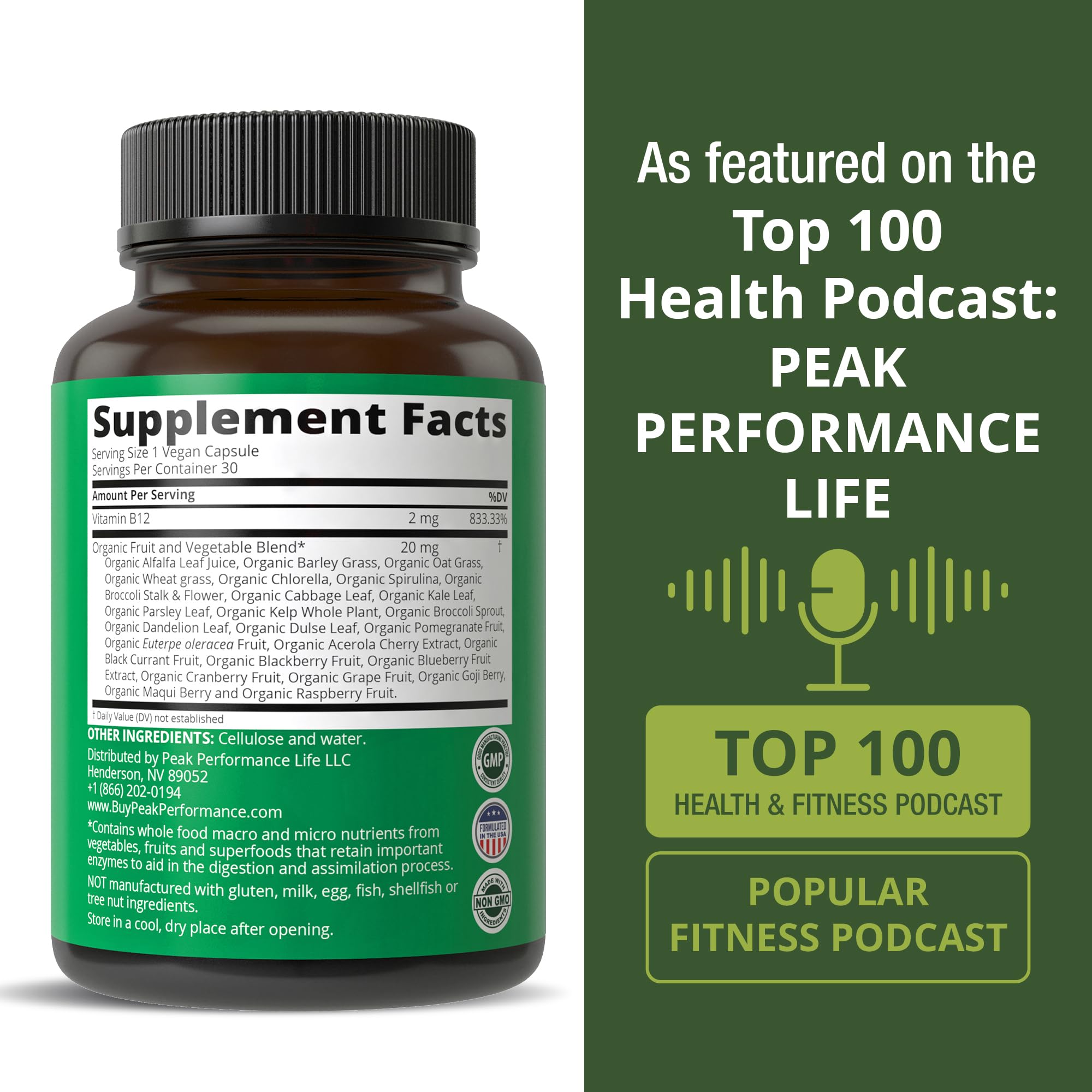 Peak Performance Don – don 1 pour 1 avec l’organisation Vitamin Angels.