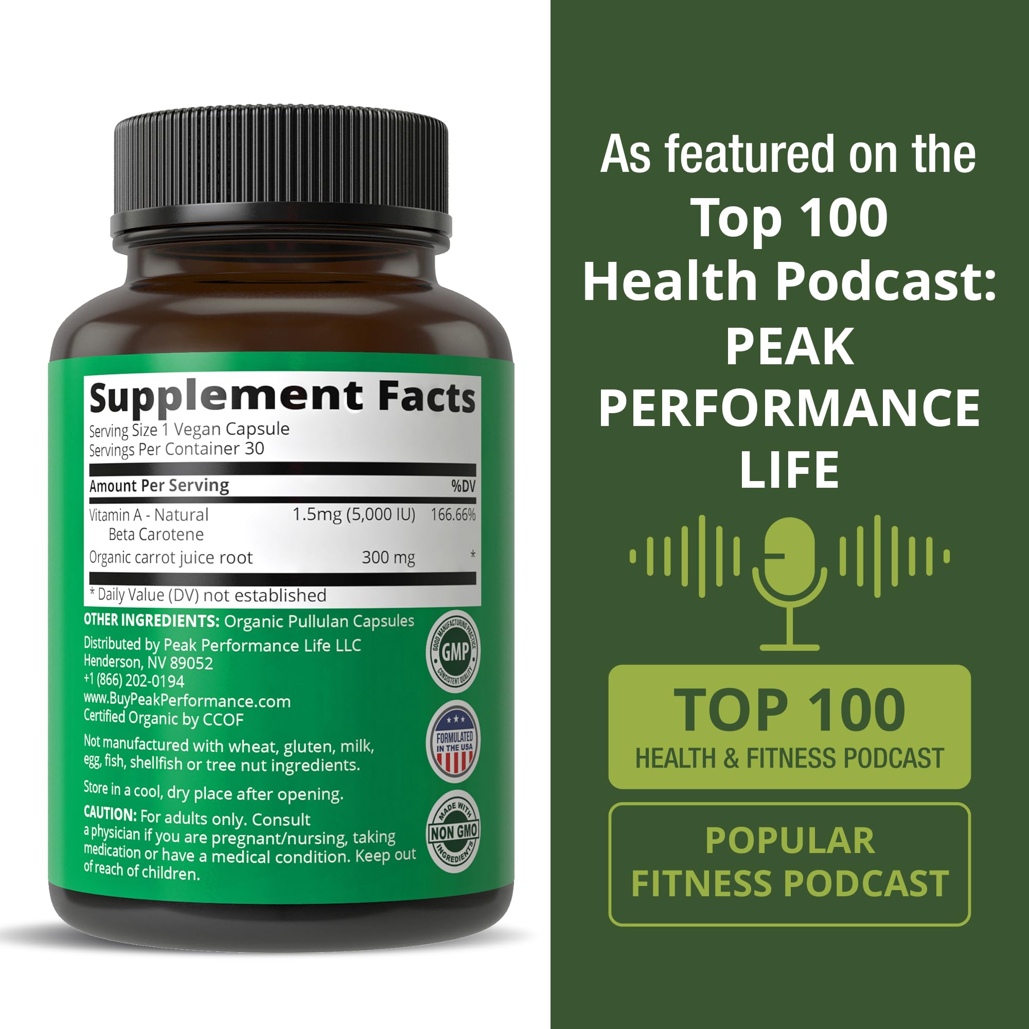 Peak Performance Donation Vitamin Angels: aide des enfants à risque de malnutrition.