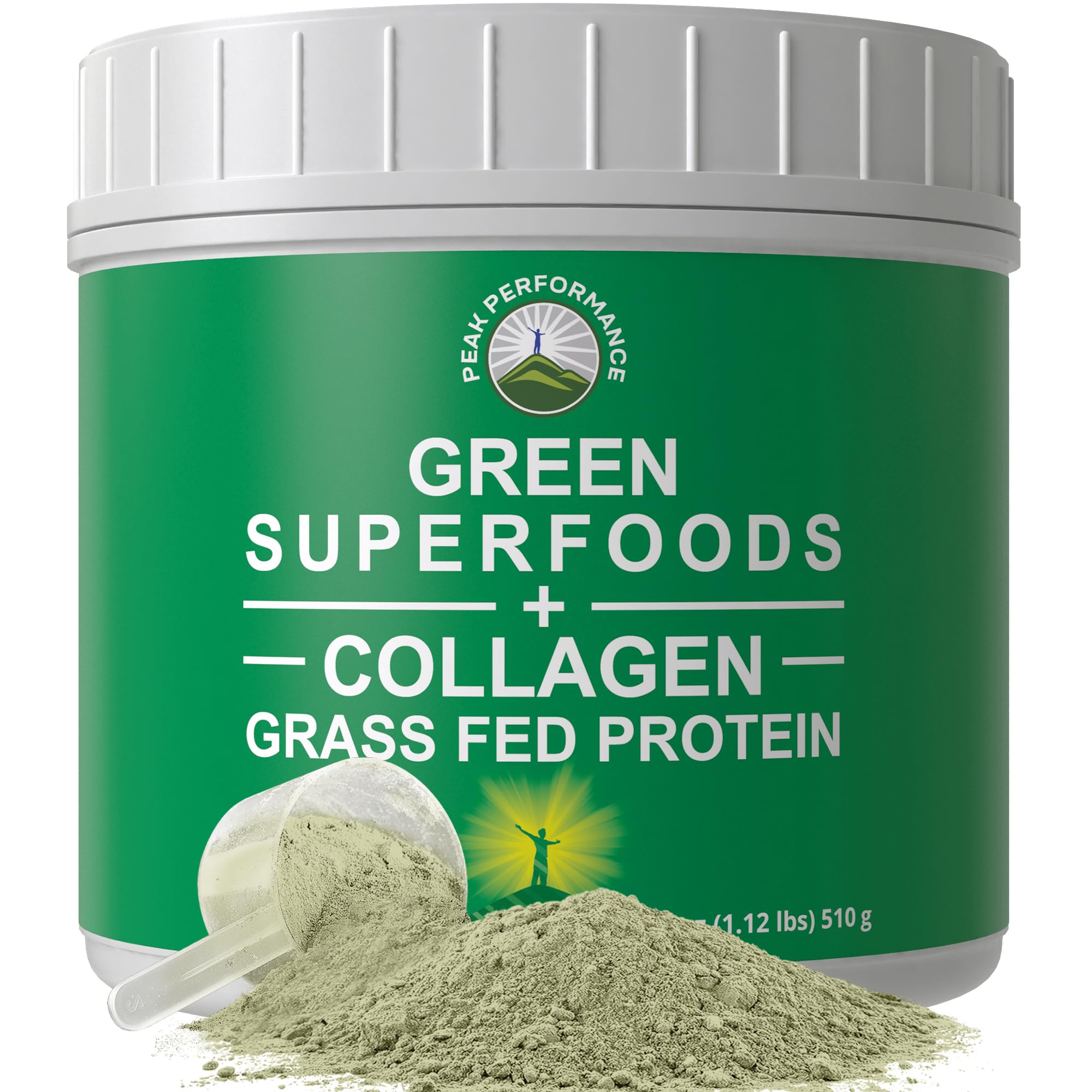 Peak Performance Greens: poudre hydrolysée de collagène pour une absorption optimale des nutriments