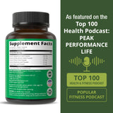 Peak Performance IBS Capsules – Emballage biologique certifié sans allergènes.