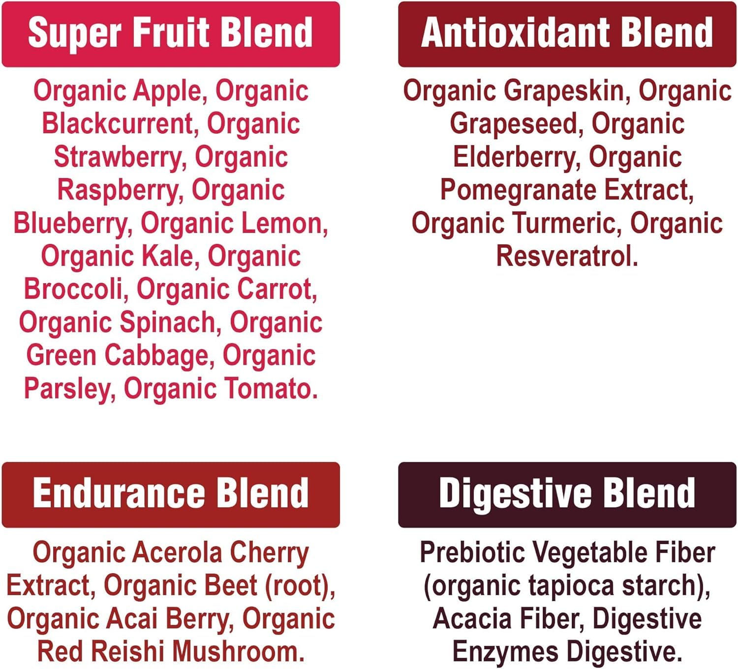 Peak Performance Organic Reds : couleur rouge vibrante et plaisir sensoriel.