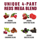 Peak Performance Organic Reds : shake matin évoquant énergie légère et nutrition.