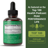 Utilisation quotidienne facile des gouttes Peak Performance réglisse dans une boisson.