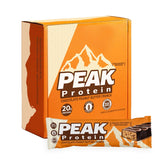 Barre Peak Protein Chocolat-Beurre-de-Cacahuète Crunch emballage, collation rapide et nutritive.
