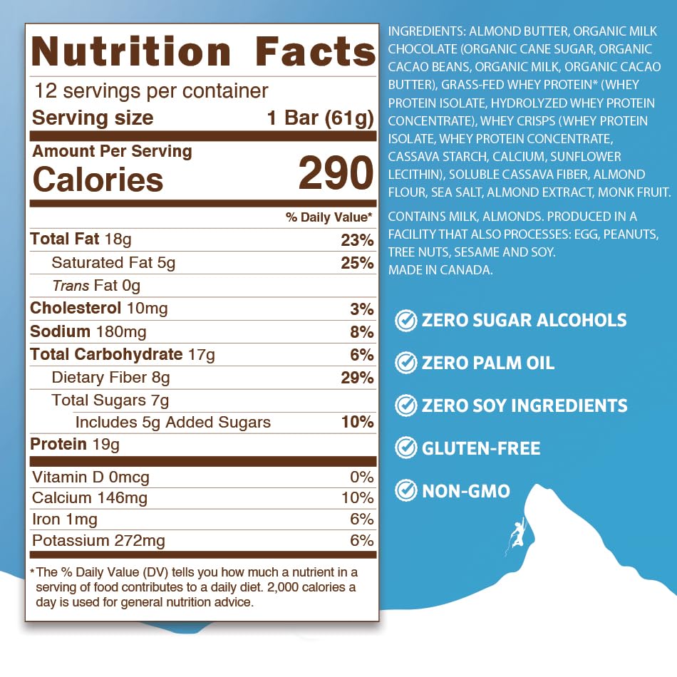 Peak Protein Bars snack post entrainement au chocolat biologique et sans gluten