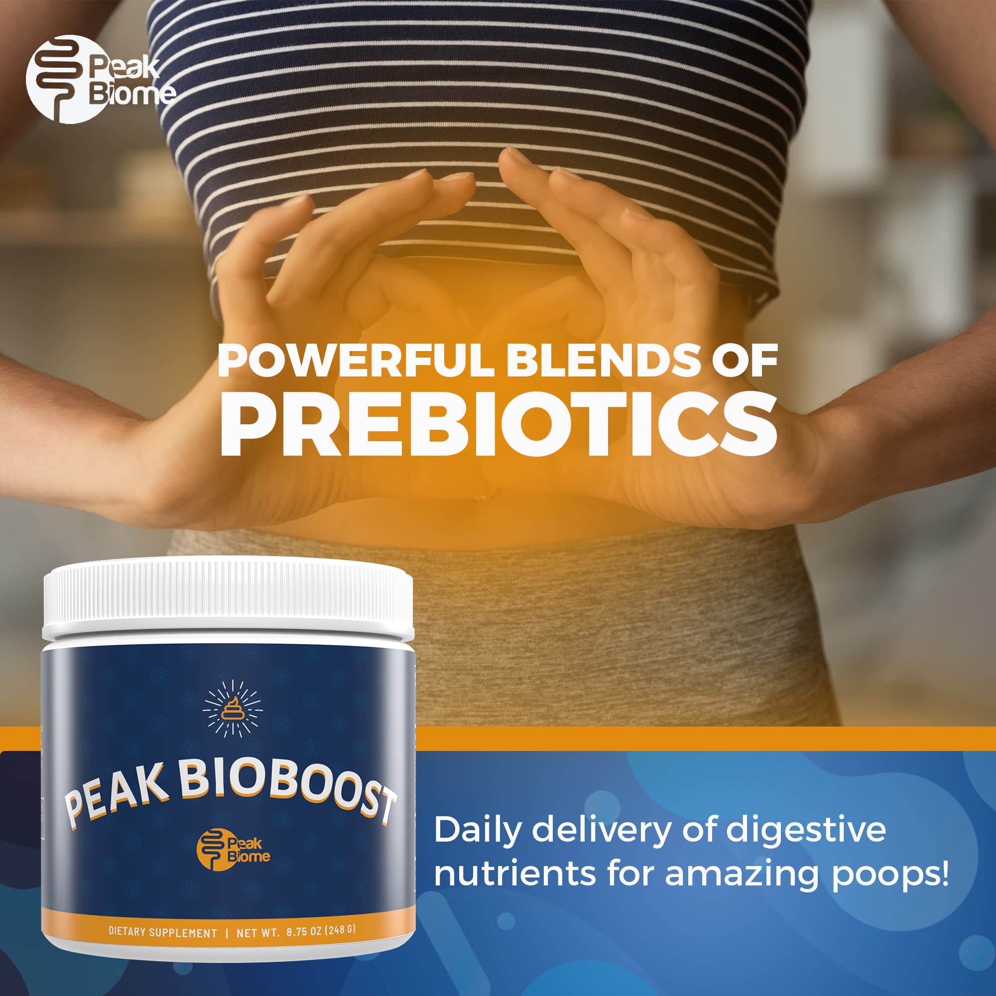 Peak BioBoost bouteille 90 portions pour une utilisation pratique et régulière