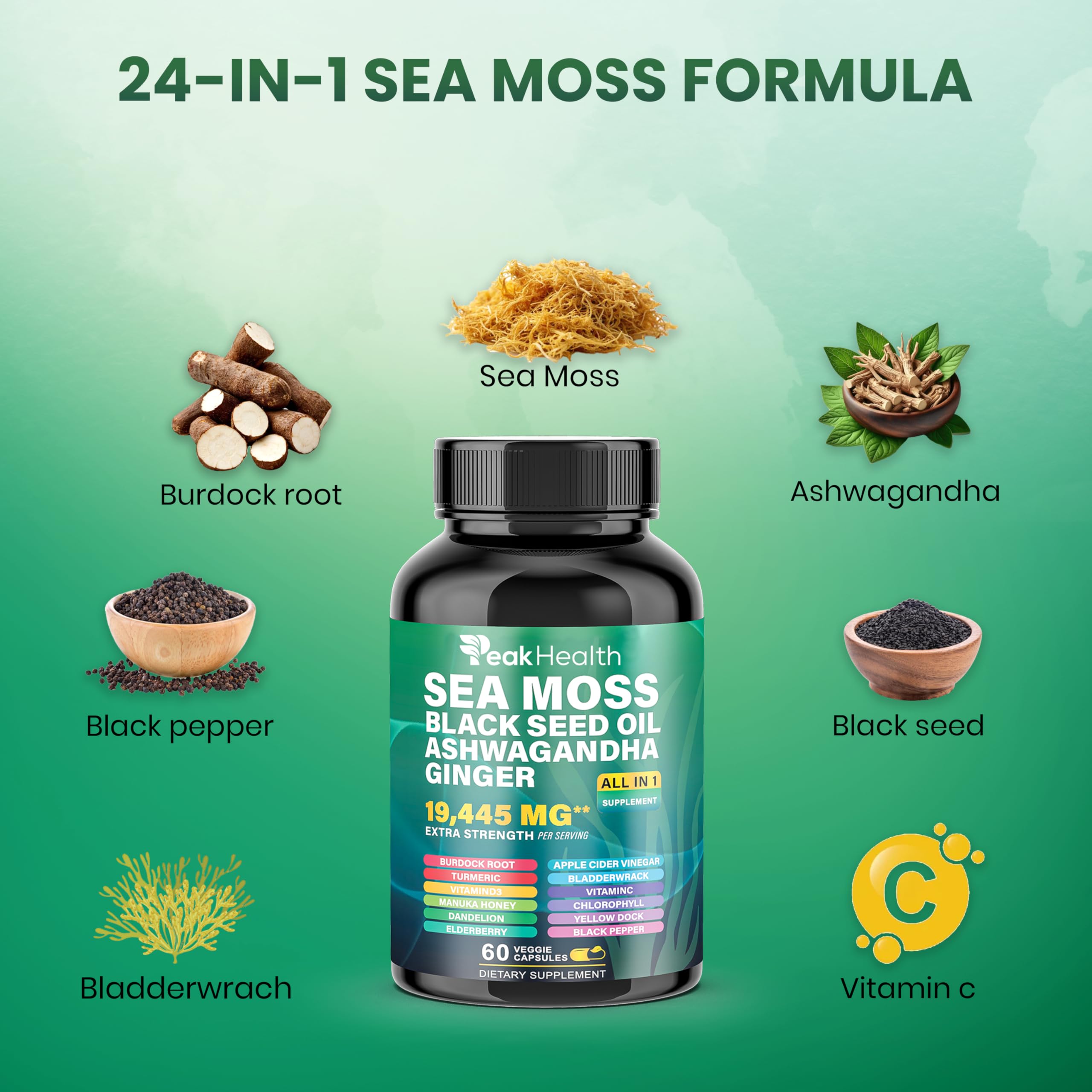 Peakhealth: gélules Rhodiola et Ginseng, performance quotidienne et clarté mentale