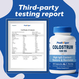 PeakVigor Colostrum bovin bio – capsules en main, prise quotidienne facile