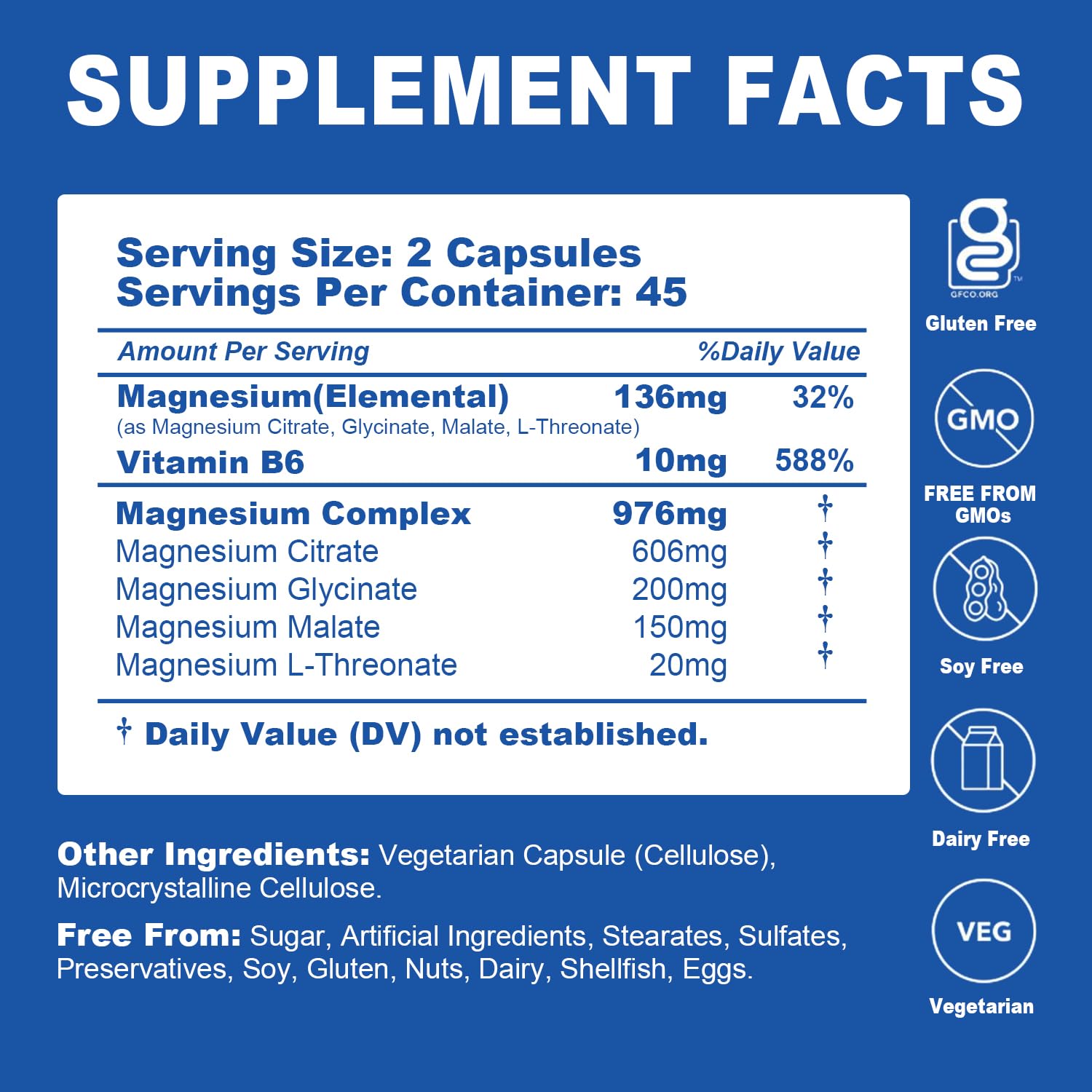 PeakVigor Magnésium Complex - Formule 5-en-1 pour une synergie minérale.