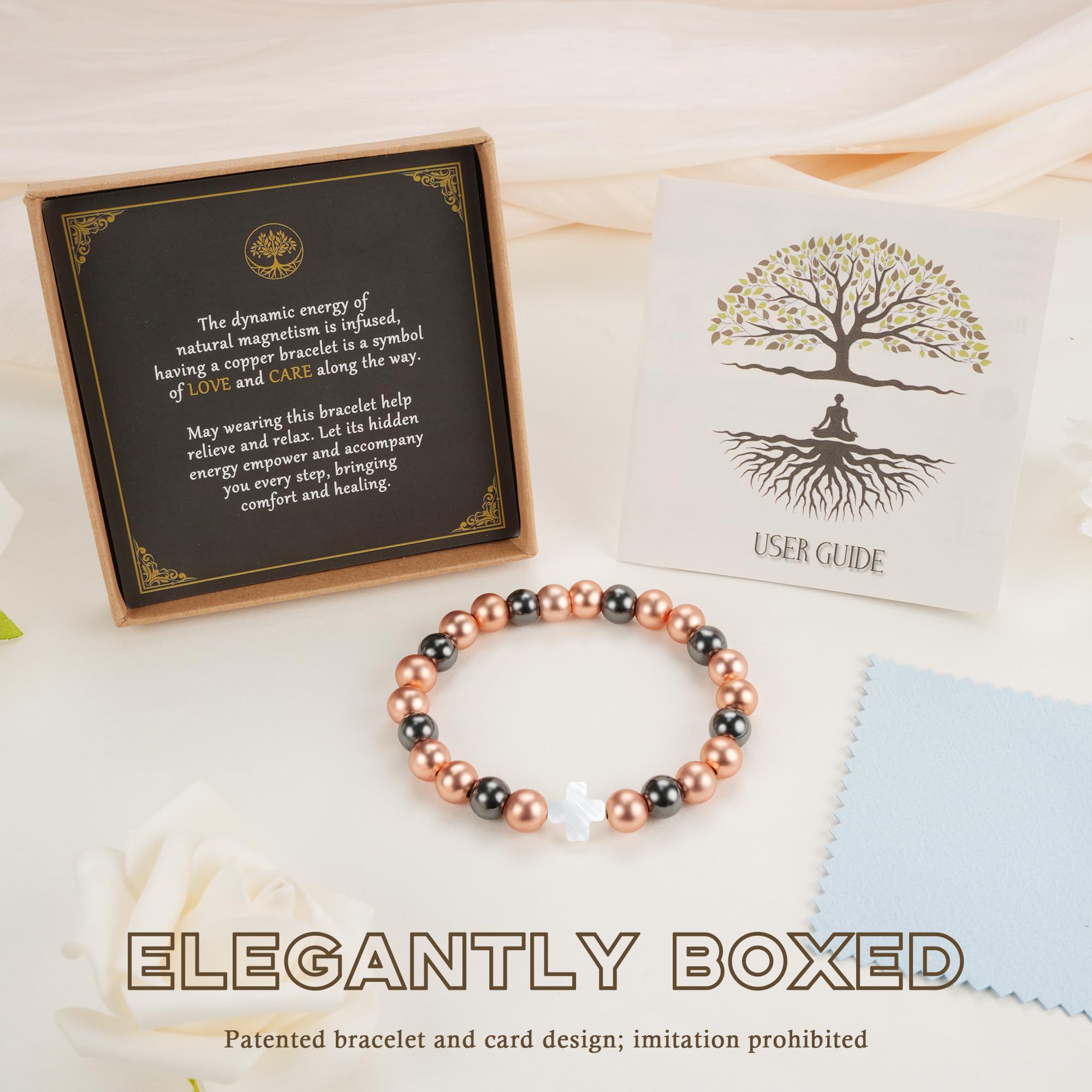 PEALICIOUS bracelet cuivre hématite magnétique – équilibre quotidien et look discret.