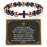 PEALICIOUS bracelet cuivre magnétique croix pour homme, allure masculine et confort quotidien