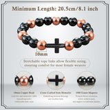 PEALICIOUS emballage bracelet cuivre magnétique croix, cadeau réfléchi pour homme