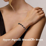 PEALICIOUS bracelet cuivre magnétique detail perles hematite : texture raffinée et style discret