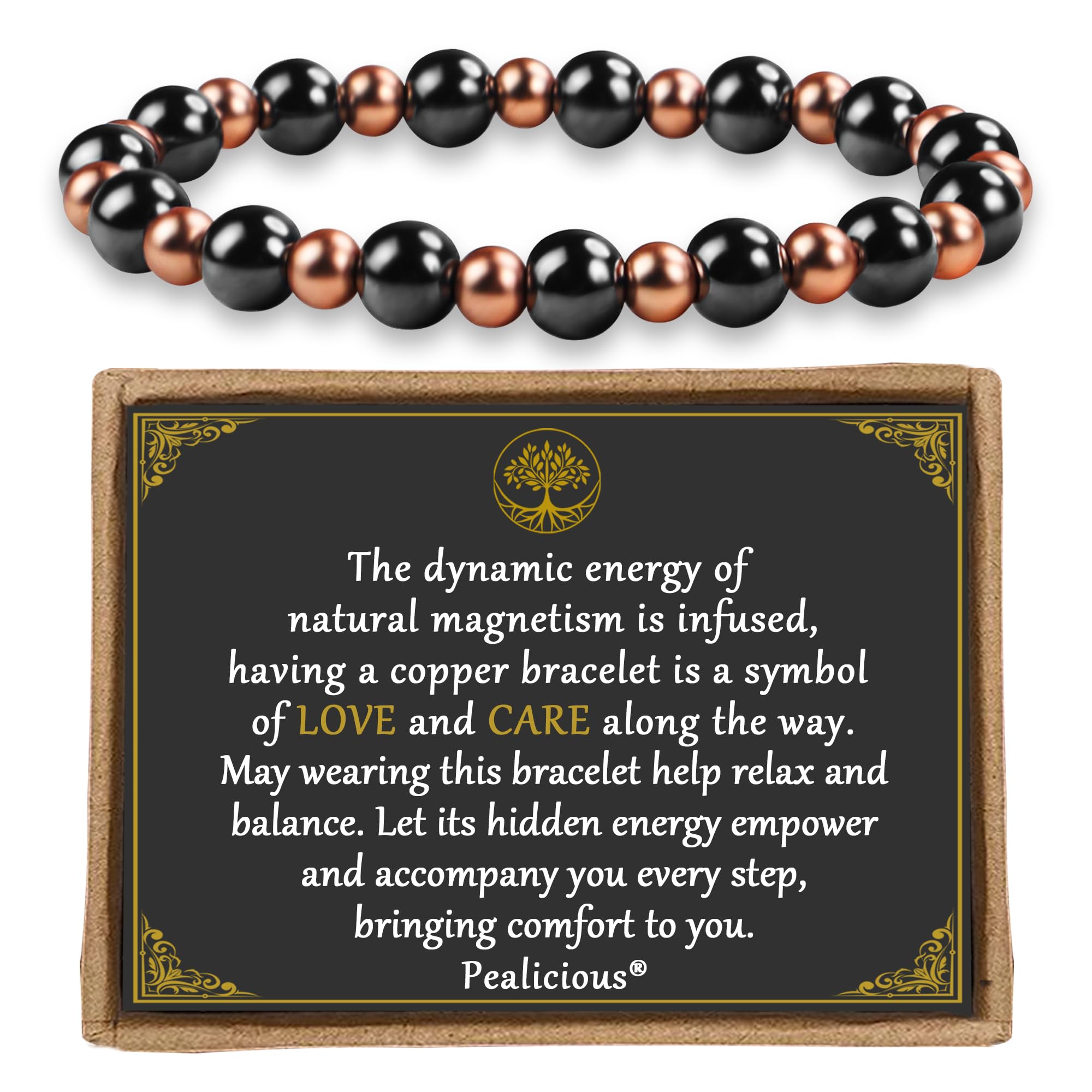 PEALICIOUS bracelet cuivre magnétique femmes ensemble : élégant et polyvalent pour le quotidien