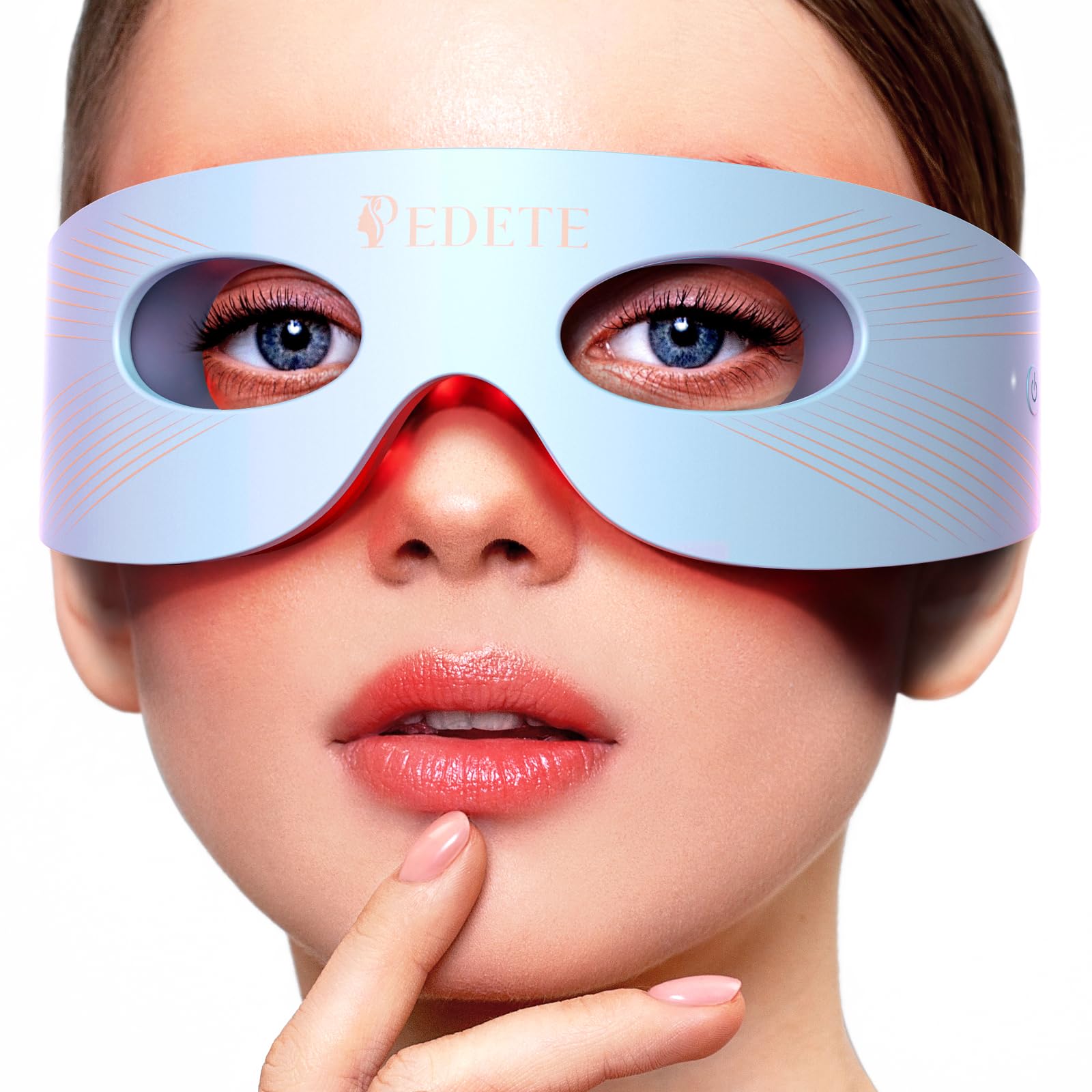 Pedete masque-yeux-lumiere-rouge-infrarouge: soin ciblé pour le contour des yeux.