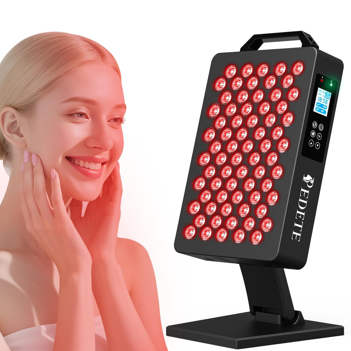 Pedete Panel thérapie lumière rouge visage: confort cutané et relaxation potentielle