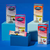 Format poudre pratique pour sac à dos avec Pedialyte électrolyte.