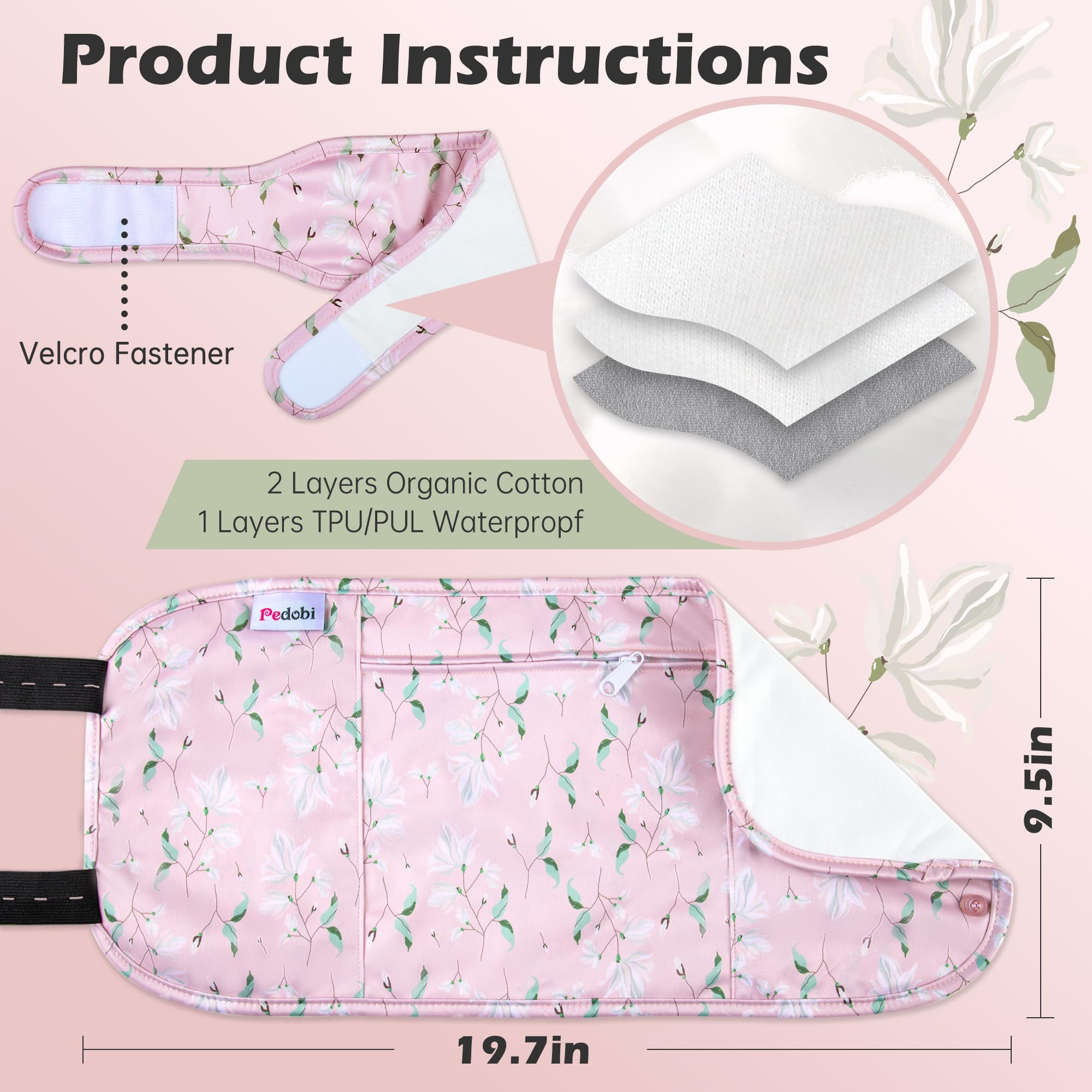 Pedobi couche extérieure TPU anti-fuite protège vêtements lors de l utilisation.