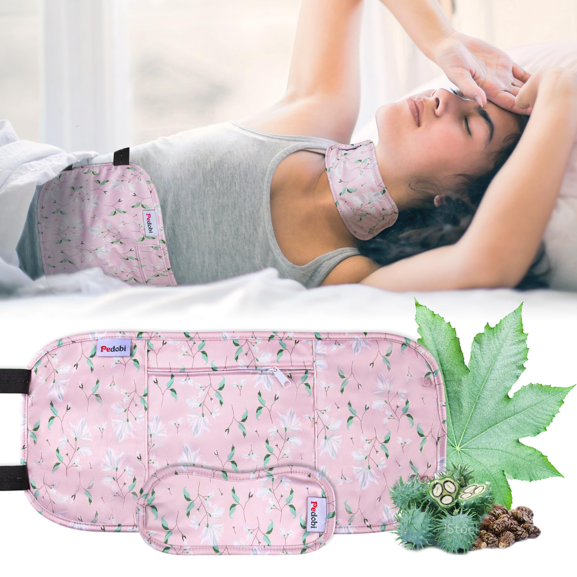 Pedobi pack huile ricin en coton bio, enveloppe douce pour un contact peau agréable.